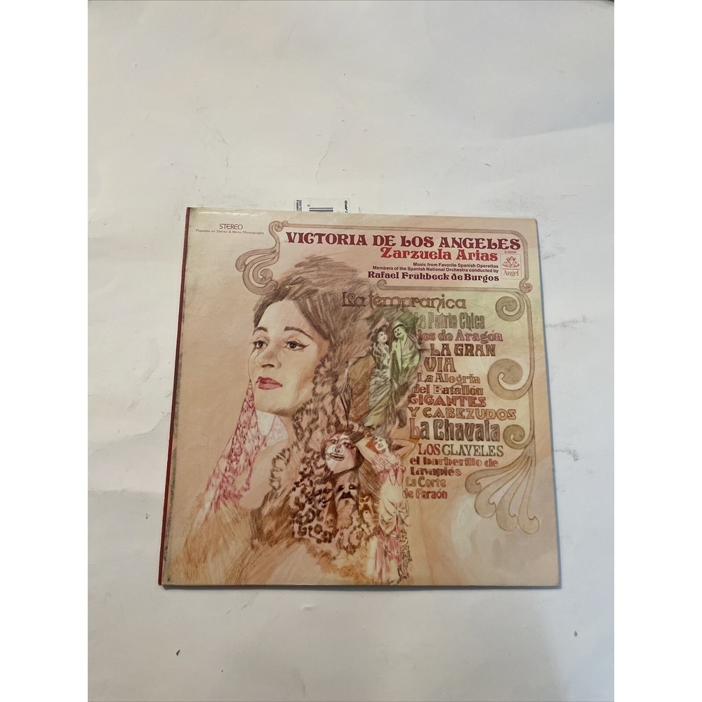 Victoria de los Angeles Zarzuela Arias Angel Records Stereo Vinyl LP S 36555